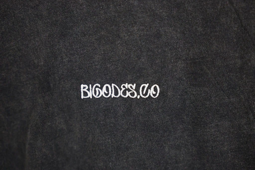 T-Shirt BIGODES - Stone Washed Black